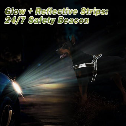 Forestpaw No Pull Dog Harness - Soft Flannel Padded Tactical Dog Vest Harness with Quick Release Buckle, Adjustable Reflective Pet Harness for Small Medium Dogs Walking Training,Green Camouflage S