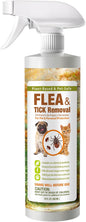EcoVenger Flea & Tick Removal Spray 16oz for Dogs and Cats, Protects from Fleas, Mites, Ticks & Mosquitoes, eliminates+ Repels+ Housekeeping, Indoors/Outdoors, Plant-Based Formula Safe for Pets & Kids