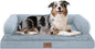 Extra Large Dog Bed-Orthopedic Waterproof XL Dog Bed for XLarge Extra Big Dogs - Foam Couch Sofa Washable with Removable Cover-Grey