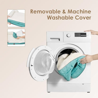 EHEYCIGA Orthopedic Dog Beds for Extra Large Dogs, Waterproof Memory Foam XXL Dog Bed with Sides, Non-Slip Bottom and Egg-Crate Foam Big Pet Couch Bed with Washable Removable Cover, Turquoise Blue