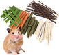 400g 5 Guinea Pig Toys Apple Sticks, Tissimo Grass Sticks, Sweet Bamboo, Papaya Stems, Carrot Sticks Pertain Chinchilla Squirrel Gerbil Hamster Squirrel Guinea Pigs