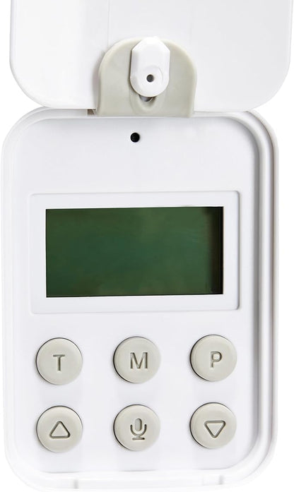 Amazon Basics Automatic Feeder for Cats and Dogs with Speed & Portion Control, 4L Capacity, White