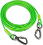 Dog tie Out Cable, 10/20/25/30/50/70/100 feet, Suitable for Dogs up to 350 pounds, Dog Cable with Swivel Buckle, Lightweight, Non-Winding, for Outdoor Camping, Yard Dog Cable (Green, 100FT)