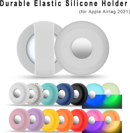 Airtag Holder for Dog Collar, Cibaabo Silicone Air Tag Case Cover Compatible with Apple Airtags for 0.8-1.2inch Cat Pet Collar Harness Loop