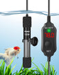 100W Adjustable Aquarium Heater Super Short Submersible Fish Tank Heater Fish Heater with LED Digital Display Thermostat, for Tanks 10-20 Gallons