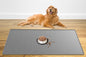 48" x 32" XXXL Largest Pet Food Mat, Silicone Dog Mats for Food and Water, Nonslip Pet Feeding Mats for Floors,Dog Cat Bowl Mat with Raised Edges, Light Gray