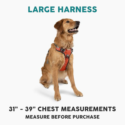 Embark Adventure Dog Harness, Reflective Trim No Pull Dog Harness for Large Dogs - Military Grade Nylon, Front Clip with Gel Lined Handle.