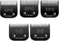 10 Blades Dog Grooming Blades Compatible with Andis/Oster A5/Wahl KM-10 Series Dog Clippers,Detachable Clipper Replacement Blade,Black (5PCS Black-#10+30+4FC+5FC+7FC)