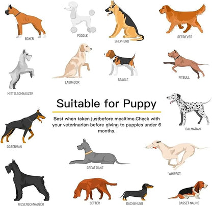 Dog Vitamins and Supplements, Senior & Puppy Multivitamin for Dogs Support with Glucosamine Chondroitin Omega Probiotics - Dog Multivitamins Chewable for Hip & Joint, Skin, Immune - (Pumpkin 120 Ct)