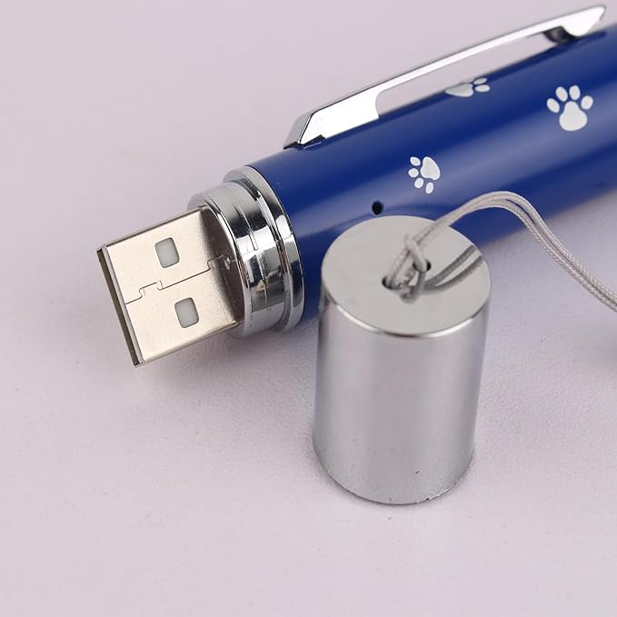 EAWONGEE Cat Toys, Interactive Toy for Cats with 7 Light Projection Modes, Interactive Kitty and Pet Dog Toy for Training Chaser, 2 Pieces Blue