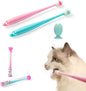 E.M&S.T by Emmeliestella Small Dog & Cat Toothbrush 360 Degree Soft Silicone, Cat Dental Care, Toothbrush Holder, Easy to Handle, Independent Packaging, Extra Suction Cup, Light Blue&Light Pink 3PCS