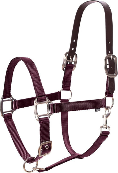 Equinavia Loki Adjustable Breakaway Horse Halter - Wine Red - Horse