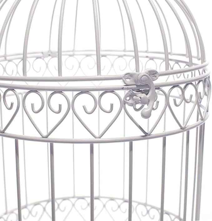 Anderson's Decorative Ivory Wire Birdcage Wedding Centerpiece, Table Décor, Hanging Decorations, Reusable