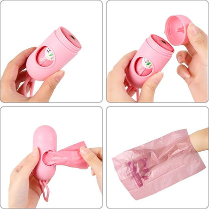 ECO-CLEAN 360 Count Dog Poop Bags with Dispenser, Leak-Proof, Cherry Blossom scented