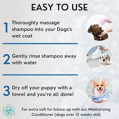16 floz 5 in 1 Dog Shampoo for Itchy Skin - Sensitive Skin Dog Shampoo for Smelly Dogs - Dog Shampoos & Conditioners - Made in The USA