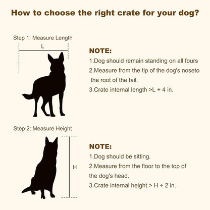 EasyCom Heavy Duty Dog Kennel Indoor with Name Tag, XXL Dog Crate Furniture for Large Dogs, Double-Doors Sturdy Dog Cage for Anxiety Dog, Decorate House as TV Stand, End Table, Bedside Table