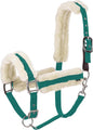Equinavia Valkyrie Soft Ultra Fleece Padded Adjustable Breakaway Horse Halter - Turquoise/White - Warmblood