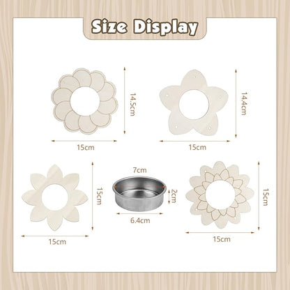 Fennoral 4 Pack Bird Feeder Kits for Kids Make Your Own Bird Feeders Wooden Arts and Crafts for Kids Ornaments DIY to Paint Bird Feeders Craft for Spring Winter Garden Outdoor Activities Project