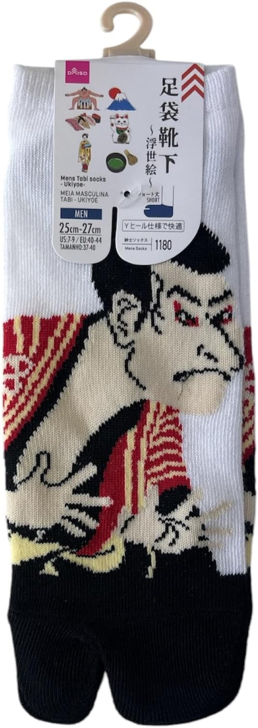 Japan Style Tabi Socks for Split Toe, Comfortable Tabi Toe Socks for Unisex Mt. Fuji, Lucky Cat, Sushi, Sumo, Ukiyoe, Hokusai