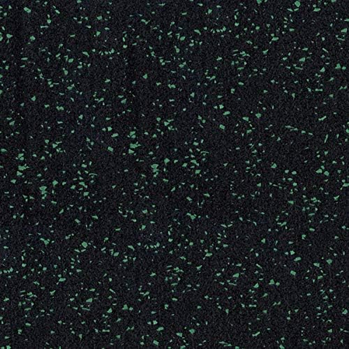 American Floor Mats 1/4in (7mm) Thick 10% Green 4' x 12' Heavy Duty Rubber Rolls, Protective Exercise Mats, Home Gym Rubber Flooring