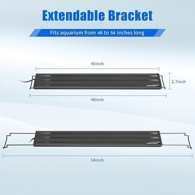 AQUANEAT LED Aquarium Light Full Spectrum for 48 Inch to 54 Inch Fish Tank Light Fresh Water