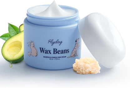 Flydog Wax Beans Fragrance-Free Pet Paw & Nose Balm Cream – Moisturizing, Soothing & Repairing Dry, Cracked Pads for Dogs, Cats & Small Animals, Avocado Oil Multi-Purpose Paw & Nose Protector, 50ml