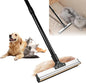 2025 Dual-Edge Carpet Rake for Pet Hair Removal & Fluffing Matted Carpet – 61" Adjustable Handle, Deep Clean Dog & Cat Hair Remover, Reusable Scraper for Rugs, Low Pile Carpet, Couch & Stairs