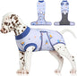 FUAMEY Recovery Suit for Dogs After Surgery,Soft Breathable Dog Bodysuit E-Collar & Cone Alternative Surgical Suit,Male Female Dog Neuter Spay Suits Anti Licking Wounds Onesie Blue Boat XS
