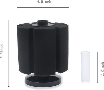 ALEGI 2 Pcs Large Sponge Filter Kit with Airline Tubing, Air Pump Valves, Suction Cups for 125 Gallon Tank