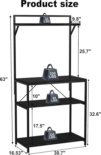GDLF 20-29 Gallon Fish Tank Stand with Plant Shelf, Aquarium Stand with Storage Shelf for 20 Gallon Long Aquarium 30.7" x 16.53" Tabletop Fits Turtle or Reptile Terrariums