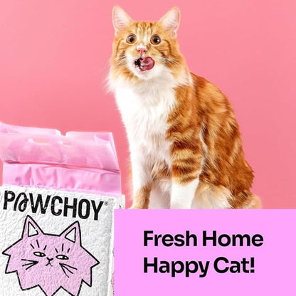 5 in 1 Mixed Cat Litter – Clumping, Flushable, Ultra Absorbent & Fast Drying | 100% Natural, Dust-Free, Low Tracking | with Activated Carbon for Superior Odor Control (5.5 lbs × 1 Bags)