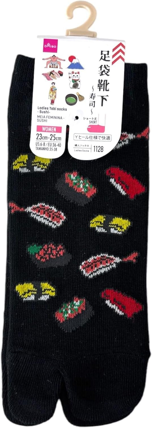 Japan Style Tabi Socks for Split Toe, Comfortable Tabi Toe Socks for Unisex Mt. Fuji, Lucky Cat, Sushi, Sumo, Ukiyoe, Hokusai