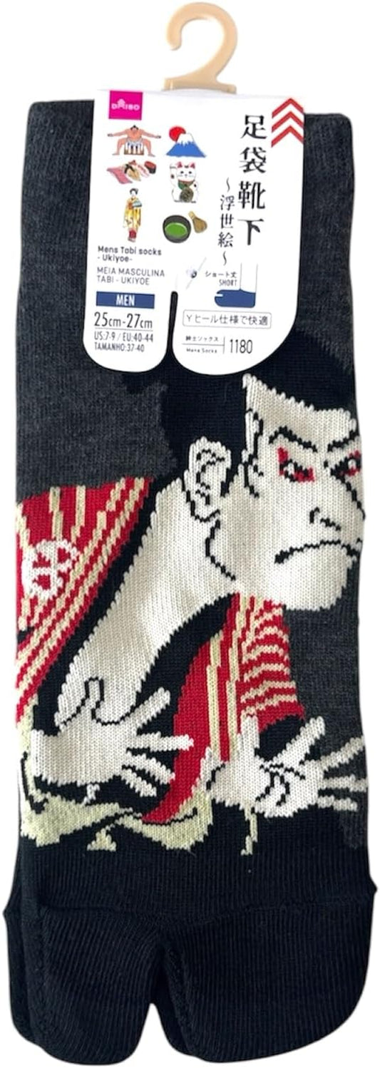 Japan Style Tabi Socks for Split Toe, Comfortable Tabi Toe Socks for Unisex Mt. Fuji, Lucky Cat, Sushi, Sumo, Ukiyoe, Hokusai