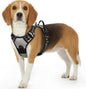 Eagloo Dog Harness Small Sized Dog, No Pull Service Vest with Reflective Strips and Control Handle, Adjustable and Comfortable for Easy Walking, No Choke Pet Harness with 2 Metal Rings, Grey, S