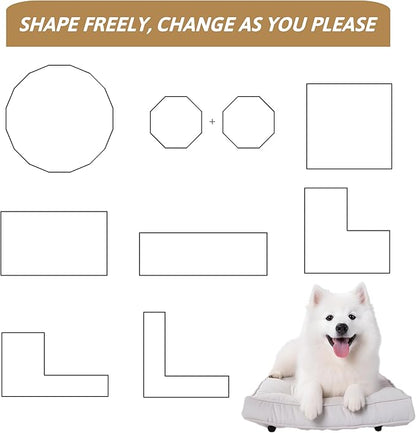 Dog Playpen, Outdoor Dog Fence, 16 Panels, 32" H Dog Pen for Medium/Small Dogs, Heavy Duty Metal Pet Fence with Gate, Portable Dog Fence for RV Camping and Yard (Black)