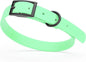 Dogline Biothane Waterproof Dog Collar Strong Coated Nylon Webbing with Black Hardware Odor- Proof for Easy Care Easy to Clean High Performance Fits Small Medium or Large Dogs, Sea Foam Green