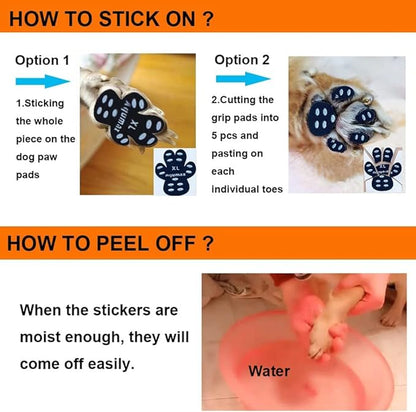 Dog Paw Protector Gripper Traction Pads,Dog Paw Covers,Foot Stickers in Summer Hot/Winter Cold Pavement,Dog Shoes Booties Socks Replacement,12 Sets (48 pcs) M Multicolor