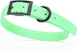 Dogline Biothane Waterproof Dog Collar Strong Coated Nylon Webbing with Black Hardware Odor- Proof for Easy Care Easy to Clean High Performance Fits Small Medium or Large Dogs, Sea Foam Green