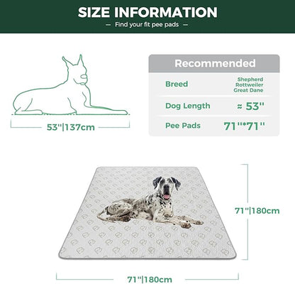 FXW Washable Pee Pads for Dogs, Puppy Pads with Super Absorbent, Specifically Designed for FXW Rollick/Homeplus 32/40/45inch 8 Panels Dog Playpen, 71" Square, Khaki, 1 Pack