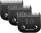 10 Blades Dog Grooming Blades Compatible with Andis/Oster A5/Wahl KM-10 Series Dog Clippers,Detachable Clipper Replacement Blade,Black,Size 10 Blade 1/16" (10#/3PCS)