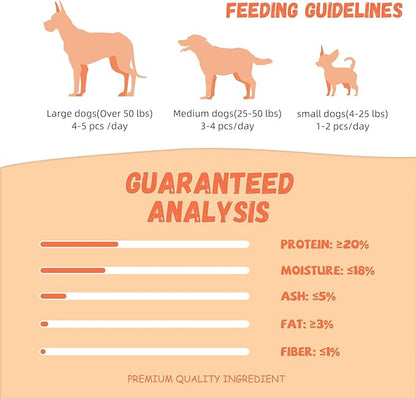 Dog Treats Pumpkin Biscuits Chicken Wrapped, Healthy Chewy Snacks High Fiber Low Fat, Training Treats for Small Medium Large Dogs, 10.6oz