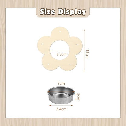 Fennoral 4 Pack Bird Feeder Kits for Kids Make Your Own Bird Feeders Wooden Art and Craft for Girls Boys Ornaments DIY to Paint Craft for Spring Garden Outdoor Decoration Summer Activities Project