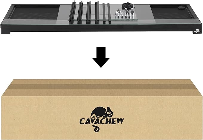 50 Gallon Reptile Tank, Glass Reptiles Terrarium 36" x 18" x 18", Sliding Door, Top Ventilation, Cable Pass, Humidify Hole, Glass Reptile Cage Habitat for Bearded Dragon, Lizard, Snake, Gecko