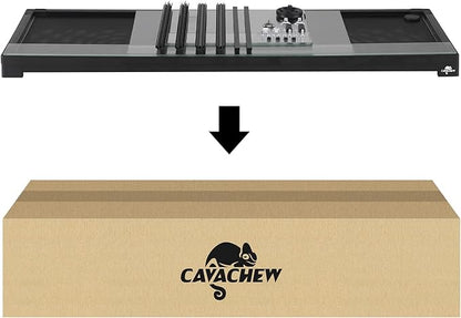 50 Gallon Reptile Tank, Glass Reptiles Terrarium 36" x 18" x 18", Sliding Door, Top Ventilation, Cable Pass, Humidify Hole, Glass Reptile Cage Habitat for Bearded Dragon, Lizard, Snake, Gecko