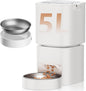 5L/21 Cups Automatic Cat Feeder, Timed Automatic Pet Feeders, Cat Dry Food Dispenser Dual Power, 10 Meals Programmable 1-15 Portion Control Cats Feeder, Pet Food Dispenser for Cats & Puppy(Not WiFi)