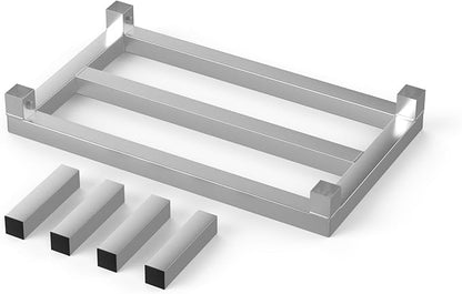 14 in X 24 in. Aquarium Stand | Industrial Style Aluminum Fish Tank Base with Open Frame Design