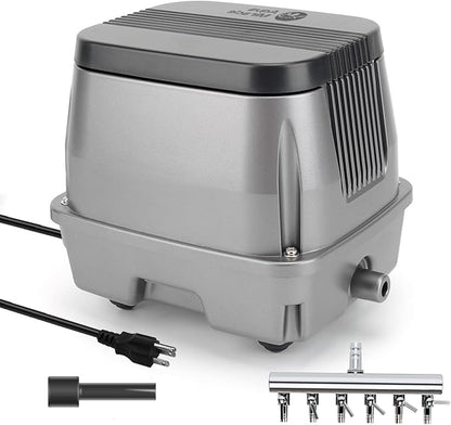 AquaMiracle Linear Air Pump ZP-40/ZP-60/ZP-100/ZP-200 for Pond Aeration, 635/950/1600/4000GPH Septic Air Pump Pond Aerators for Outdoor Ponds, Waste Treatment, Aquarium, Fish Farm, Seafood Restaurant