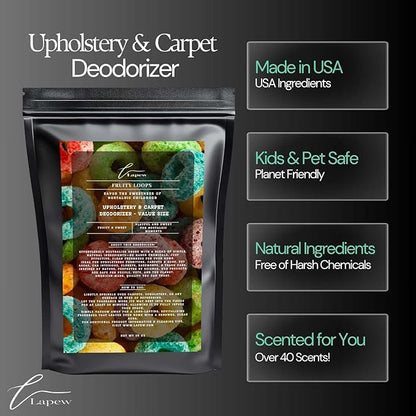 Fruity Loops Carpet Freshener Powder Refill 36 oz | Powerful Odor Eliminator for Home | Upholstery Deodorizer | Carpet Deodorizer | Pet Urine | Cat Litter Box