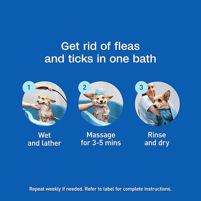 Adams Plus Flea & Tick Shampoo with Precor for Cats, Kittens, Dogs & Puppies Over 12 Weeks Of Age Sensitive Skin Flea Treatment | Kills Adult Fleas, Flea Eggs, Ticks, and Lice| 12 Ounces