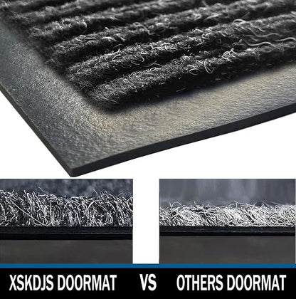 Door Floor Mat Commercial Grade Large Size 3' x 10'Heavy Duty Tough Entry Collection Slip Skid Entrance Mat with Rubber Backing Low Profile and Easy to Clean Indoor Outdoor Rug